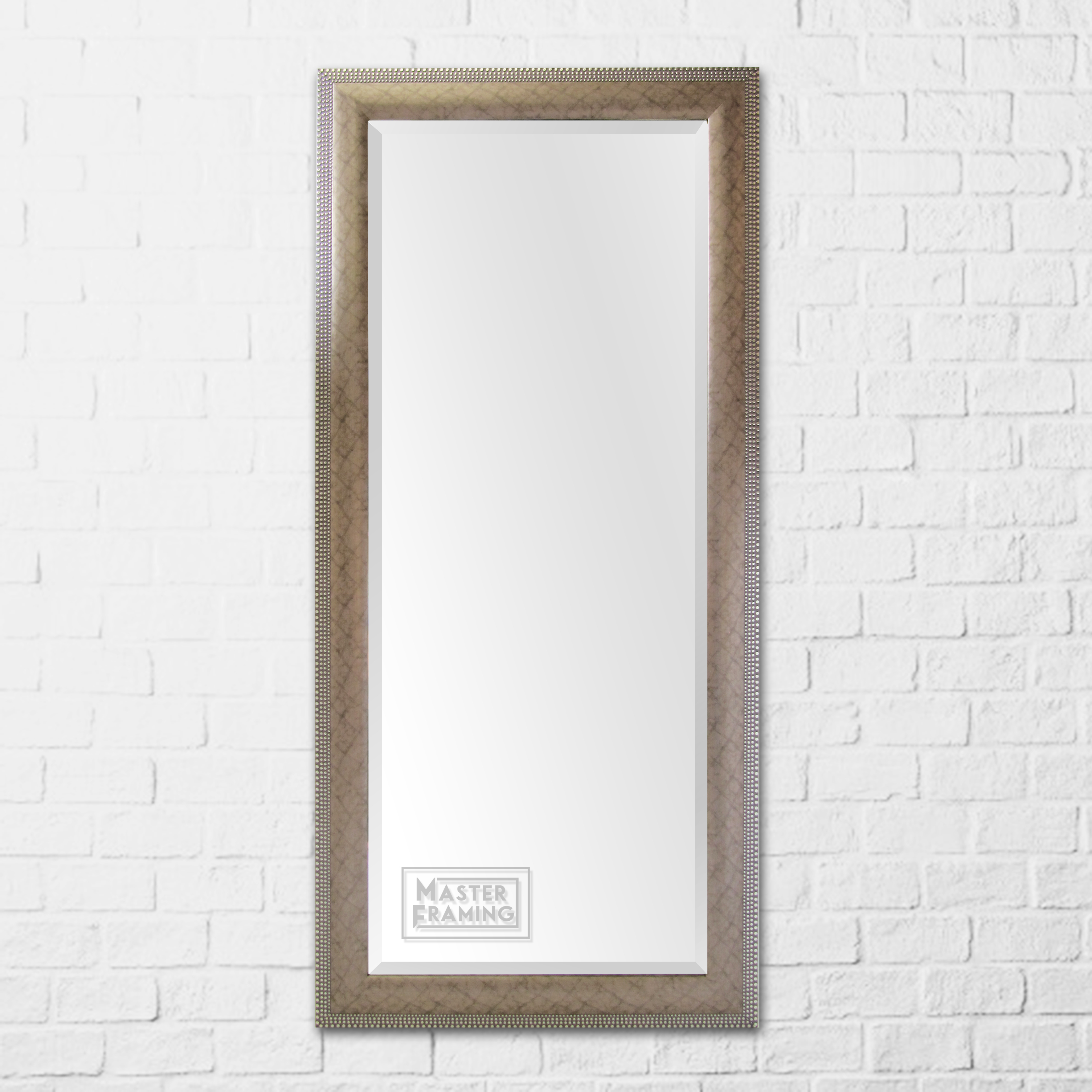 bronze and silver framed mirror 541s